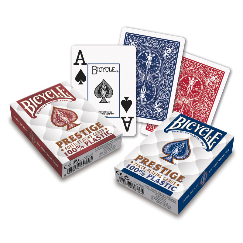 why not Round Brick Pachet de carti de joc profesionale, poker, Bicycle Prestige, 100% plastic,  poker size, Jumbo Index