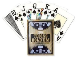 Carti de joc Jumbo Texas Hold'em 100% Plastic